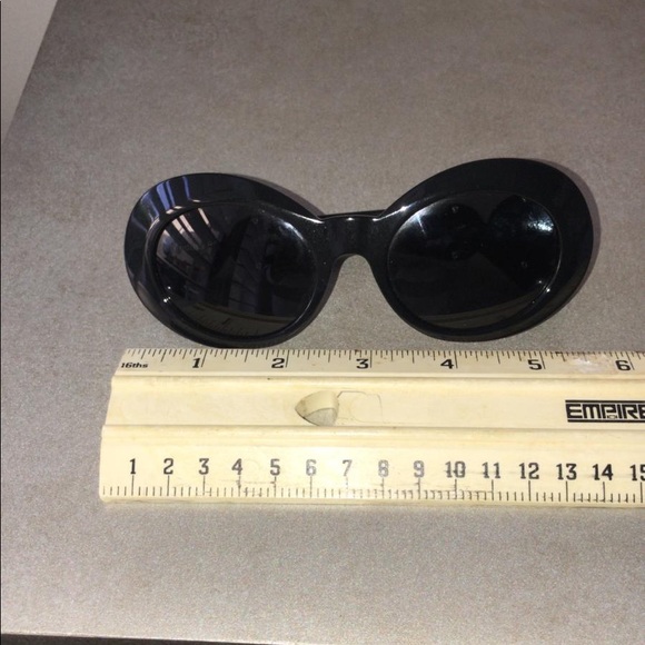 COPY - Black oval Versace sunglasses main image 4